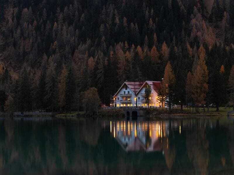 Twilight Reflections on Crystal Lake